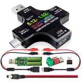 AVHzY USB Güç Ölçer Test Cihazı Dijital Multimetre Akım Test Cihazı Voltaj Dedektörü DC 24.0000V 5.000A Şarj Kablosu Test Hızı QC 2.0/3.0、FCP/SCP、AFC、CVOOC DASH Trigg (J7)