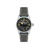 Avi-8 Spitfire Peanuts Snoopy Flying Ace Av-4150-01 Deri Erkek Kol Saati - Gri