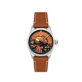 Avi-8 Spitfire Peanuts Snoopy Flying Ace Av-4150-02 Deri Erkek Kol Saati - Kahverengi
