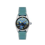 Avi-8 Spitfire Peanuts Snoopy Flying Av-4150-03 Limited Edition Deri Erkek Kol Saati - Mavi