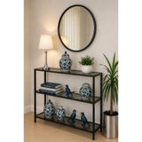 AVİBO HOME Edge Slim Füme Cam Modern Konsol Dar Koridorlar İçin Dresuar 100*20*90