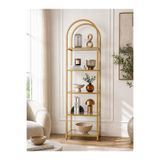 AVİBO HOME Estee Gold 5 Raf Kitaplık Dekoratif Aksesuar Rafı Mutfak Rafı 40*30*190