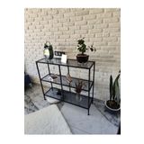 AVİBO HOME Monte Dresuar Kahve Köşesi Modern Konsol Füme Cam 80 cm