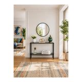 AVİBO HOME Santino Füme Cam 80*20*85 Dar Alanlar İçin Dresuar Kahve Köşesi Modern Konsol