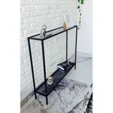 AVİBO HOME Santino Siyah Dresuar Kahve Köşesi Modern Konsol Füme Cam 100*20*85