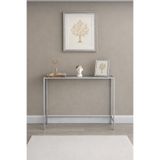 AVİBO HOME Zerura Gri Çerçeveli Cam Raflı Dresuar Modern İnce Tasarım "100*85*20"