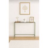 AVİBO HOME Zerura Yeşil Füme Cam Kahve Köşesi Modern Konsol 20*85*100 İnce Tasarım Dresuar