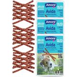 Avida Lamb Dog Sticks Kuzu Etli Köpek Ödül Çubukları 3 Adet 12LI Paket - Kırmızı