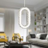 Avignon 40 Watt Tekli Krom Ledli 3 Renkli Sarkıt Kristalli Taşlı Modern Tasarım Led Kristal Salon Avize