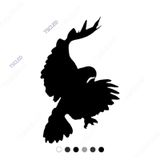 Avını Yakalamış Geri Dönen Kartal Sticker 17cm