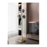 avizade AURA 3'lü Eskitme Metal Füme Cam Küre Lambader - Metal Gövdeli Modern Yer Lambası