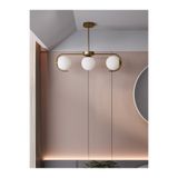 avizade Ayza Modern Eskitme Metal Gövdeli 3’lü Beyaz Cam Küre Avize | Aydınlatma Avize Modeli metalikkasabeyazcam 35 x 35