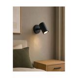 avizade FOCUS Modern Elektrikli Siyah Metal Tekli Spot Aplik – Hareketli Başlıklı Silindir Duvar Lambası - Yönlendirilebilir LED Uyumlu İç Mekan Aydınlatma