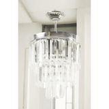 avizade Lüks Krom Kristal Taşlı Modern Plafonyer Avize. Salon/Mutfak/Antre/Oturma Odası/Mağaza/ShowRoom Bej 30 x 46