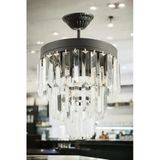 Avizade Lüks Siyah Kristal Taşlı Modern Plafonyer Avize. Salon/Mutfak/Antre/Oturma Odası/Mağaza/Showroom