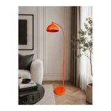 Avizade Nebula Turuncu Metal Premium Tasarım Hareketli Başlıklı Ayaklı Lambader Retro Şapkalı Dekoratif Zemin Lambası Modern Salon Oturma Odası Köşe Aydınlatma E27 Duy Uyumlu