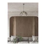 avizade Neva Yaprak Tasarımlı Siyah Çerçeveli Petek Kumaş Sarkıt Avize - Modern & Şık Aydınlatma Beyaz 53 x 60