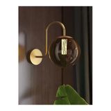 avizade NOA Pilli Eskitme Metal Bal Cam Modern Tasarımlı Kıvrak Duvar Aplik