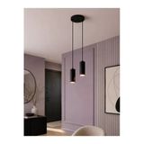 Avizade Nord Siyah Metal 2'Li Silindir Spot Sarkıt Avize Led Gu10 Duy Uyumlu Sarkıt Boyu Ayarlanabilir Modern Minimalist Dekoratif Tavan Aydınlatma