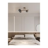 avizade NORİA Eskitme Metal Gövdeli 3’lü Füme Cam Küre Avize | Kavisli Tavan Aydınlatma Avize Modeli eskitmemetalfümecam 35 x 35