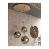Avizade Solis Enerji Tasarruflu-Yaprak Desenli-Modern Ve Lüks Gold- 3 Işıklı-3Lü Tepsi Led Avize