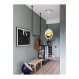 avizade Tekli Beyaz, Bal Camlı Avize-modern-endüstriyel-sarkıt Avize-salon-mutfak-çocuk Odası-oturma Odası BEYAZ RENK AVİZE BAL RENGİ CAM 25 x 50
