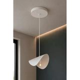 Avizade Velaris Beyaz Metal Tekli Sarkıt Avize – Minimalist Modern Yaprak Tasarımlı Aydınlatma - Modern Salon Ve Mutfak Hol Aydınlatması