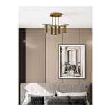 Avizade Zenix Eskitme Metal Gövdeli 6'Lı Spot Led Avize – Gu10 Duylu|Modern Salon Ve Antre Tavan Aydınlatma