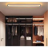 AVİZE Avize Modern LED Tavan Avizesi | Oval Lineer Tasarım | Salon, Antre ve Koridor Için Dekoratif Aydınlatma 120CM - Beyaz