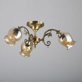 Avize Çarşısı Renato 3 kollu Bal Camlı Eskitme Plafonyer Avize BS.3113-52-43 B