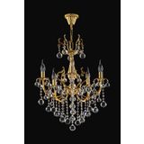 Avize çarşısı Tila 5 Kollu Kristal Taşlı Gold Avize BS.0158-58-05 Z