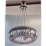 Avize Çarşısı Truva Oval 4'lü Kristal Gümüş Avize
