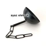 Avize İçin Siyah Metal Rozans Tij Zincir Askı Takımı