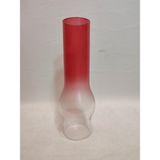 Avize Lamba Camı. Şeffaf - Kırmızı Renkli. (Alt Çap: 7.00cm-h:25.00cm)