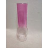 Avize Lamba Camı. Şeffaf - Pembe Renkli. (Alt Çap: 7.00cm-h:25.00cm)