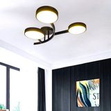 Avize Leyla Ledli Dekoratif Modern Enerji Tasarruflu 3 Renk Işık Oturma Odası Salon Mutfak - Siyah - 3lü