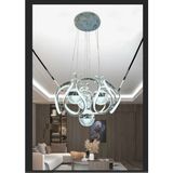Avize Pazarı 3 Renkli Salon Sarkıt LED Avize Toplu Kelebekli Gümüş Nikelaj Kaplama Ledli Salon Avize - Çok Renkli