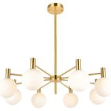 Avize Pazarı Brass Pirinç 8'li Sarkıt Avize Salon Oturma Odası - Çok Renkli