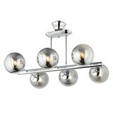 Avize Pazarı Lamp Space Modern Tasarım Altılı Krom Avize