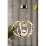 Avize Pazarı Model Clasy Gold Kaplama 3 Renk Modern Ledli Sarkıt Avize - Çok Renkli