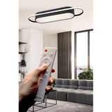 Avize Pazarı Modern Led Avize Plafonyer Üç Renkli Siyah Renkli Kumandalı