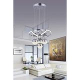 Avize Pazarı Papatya 3 Renk (Sarı Beyaz ve Gün Işığı) Krom Luxury Kumandalı Ledli Oturma Odası Avize - Çok Renkli