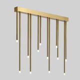 Avize Pazarı Pipe Plafonyer LED Avize 100 cm 12LI Boru Eskitme - Çok Renkli