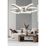 Avize Pazarı Yüksek Aydınlatmalı Kalın Kasa Papatya Model Beyaz LED Avize - Çok Renkli