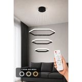 AvizeGO Ares 3'lü LED Sarkıt Avize 3 Renk Kumandalı