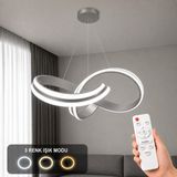 Avizego Arona LED Sarkıt Avize 3 Renk Kumandalı - Gri