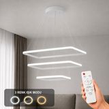 Avizego Diva 3'lü LED Sarkıt Avize 3 Renk Kumandalı - Beyaz