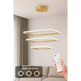 AvizeGO Diva 3'lü LED Sarkıt Avize 3 Renk Kumandalı