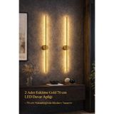 AVİZEM360 Eskitme Gold 70 cm Aplik –( 2’li Set )| Pilli Tak-Çalıştır