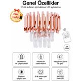 Avizemoda Avize Moda Palmira Prizma Kesim Kristal Taşlı Pilli Kumandalı Lüks Aplik - ( Rose Gold)